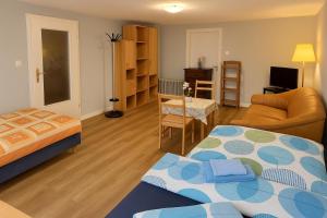 Postel nebo postele na pokoji v ubytování Villa Filimena - Monteur Room