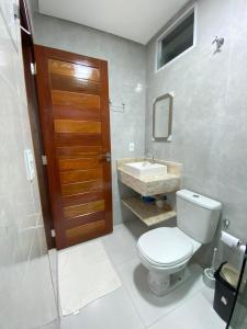 Koupelna v ubytování Suítes Central