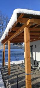 Bygningen som feriehuset ligger i