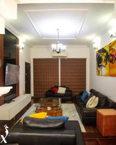 Χώρος καθιστικού στο P- Deluxe Luxury Apartment