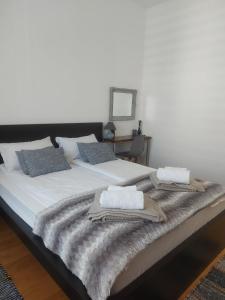 Ένα ή περισσότερα κρεβάτια σε δωμάτιο στο Kilenc Danube District 11