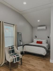 Ένα ή περισσότερα κρεβάτια σε δωμάτιο στο Lunavista Cozy Studio