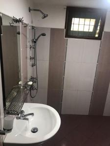 a bathroom with a sink and a shower at Green Villa in Kahawa +49 photos