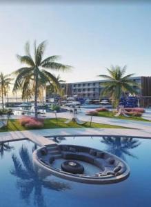 Swimmingpoolen hos eller tæt på Studio Alto Padrão- Porto Life 2 - Muro alto