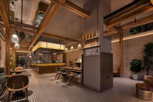 武汉菲想酒店江汉路步行街六渡桥地铁站店餐廳或用餐的地方 +65 張相片