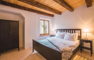 Ένα ή περισσότερα κρεβάτια σε δωμάτιο στο Lovely Apartment In Oprtalj With Wifi