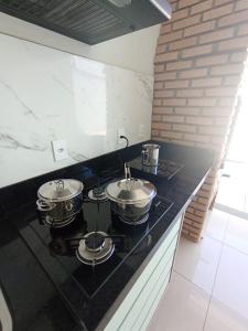 Køkken eller tekøkken på Casa nova e aconchegante