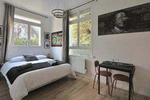 Postel nebo postele na pokoji v ubytování SC1 - Studio au RDC - Résidence Casino du Lac