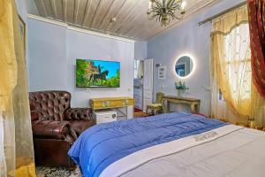 Un pat sau paturi într-o cameră la Theodoros Kolokotronis - Pandora