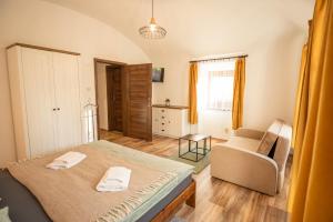 Postel nebo postele na pokoji v ubytování Apartmán u Rádich