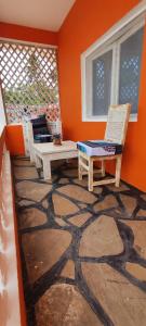 Χώρος καθιστικού στο Orange apartments