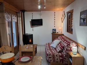 Et tv og/eller underholdning på Appartement 2 Pièces à Châtel, Wifi, Animaux admis, Parking - FR-1-676-166