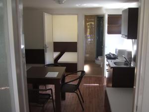 Η κουζίνα ή μικρή κουζίνα στο AUTO-AQUA-CYCLOCAMP OSTROŽSKÁ NOVÁ VES