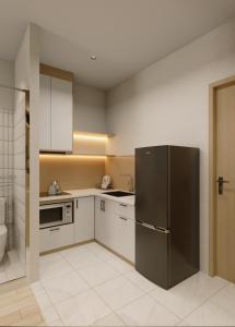 Køkken eller tekøkken på La Cheminee Boutique Apartment