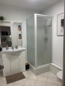 Ένα μπάνιο στο Studio Résidence les Jardins du Musée