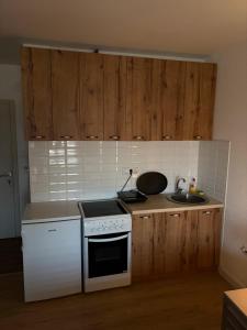 Η κουζίνα ή μικρή κουζίνα στο Apartman Ika 4N