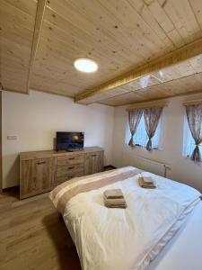 Ένα ή περισσότερα κρεβάτια σε δωμάτιο στο Apartmány u náměstí