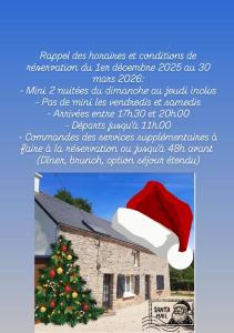 a christmas card with a christmas tree at Le Tigîte B&B , Suite-chambre d'hôtes indépendante avec entrée privée, petit-déjeuner autonome fourni, linge inclus, 2 espaces nuit possibles in Allaire