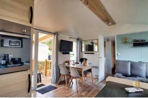 Η κουζίνα ή μικρή κουζίνα στο Les Pins Dorés- F125S - Clim- Animaux- Camping 4