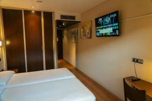 TV a/nebo společenská místnost v ubytování SNÖ Hotel Ciudad de Sabiñánigo