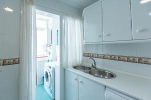 Apartamentos Miguel Angel في إِستيبونا: مطبخ مع حوض وغسالة ملابس +70 صورة