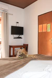 TV a/nebo společenská místnost v ubytování Hospedaria Diamante Lençóis