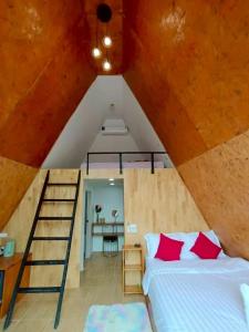 En eller flere senge i et værelse på ห่มดาวฮิลล์