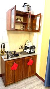 Η κουζίνα ή μικρή κουζίνα στο Bleezy Appartment