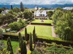 an aerial view of a house with a garden at Ballotina, Tulbagh Cape Wineland in Tulbagh