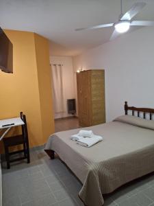 Кровать или кровати в номере Hotel Residencial Lo de Pepe