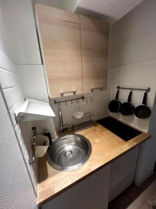 Η κουζίνα ή μικρή κουζίνα στο Studio eyes