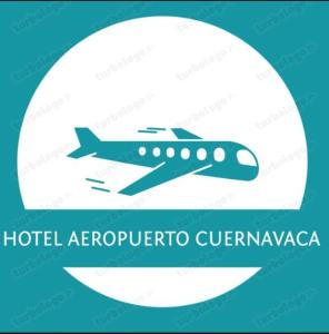 an illustration of an airplane in a white circle at Ch Aeropuerto Cuernavaca in Temixco