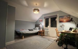 Ένα ή περισσότερα κρεβάτια σε δωμάτιο στο The Countryside Villa