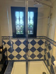 a bathroom with a shower and a tub at Bronlara in Alhaurín de la Torre