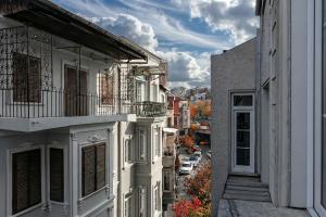 a view of a city street with white buildings at Lion Apart Hotel Taksim in Istanbul