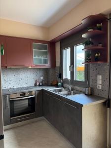 Η κουζίνα ή μικρή κουζίνα στο Papi's Cozy Apartment