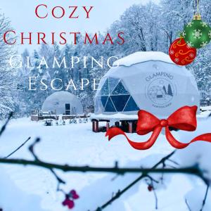 una fuga natalizia in campeggio con una yurta nella neve di GlampingSantoczno a Santoczno