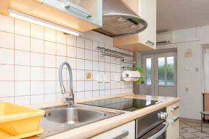 una cucina con un lavello e un piano di lavoro di House Frane a Supetar (San Pietro di Brazza) Altre 11 foto