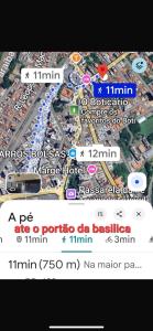 uno screenshot di un cellulare con una mappa di Loft Centro a Aparecida