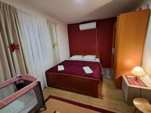 Ένα ή περισσότερα κρεβάτια σε δωμάτιο στο Sofia apartman