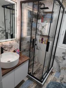 Koupelna v ubytování Vila Dunja Pale