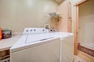 a white washer and dryer in a kitchen at Family and Pet Friendly! 7-Acre Escape in Jefferson in Jefferson +24 photos