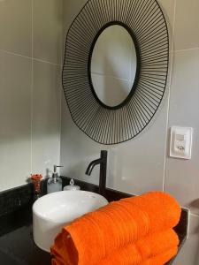 Koupelna v ubytování Chalé em Pacoti