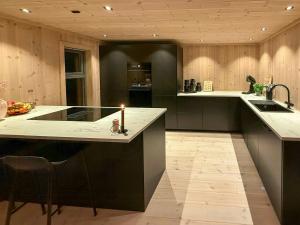 Η κουζίνα ή μικρή κουζίνα στο Modern Cabin With Ski-Inout Near Birken Trails