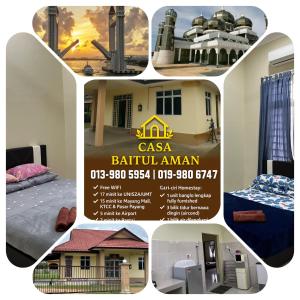 a collage of different pictures of a house at Casa Baitul Aman in Kuala Terengganu