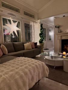 Χώρος καθιστικού στο Luxury apartment on the riverside In Rovaniemi