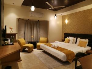 Ένα ή περισσότερα κρεβάτια σε δωμάτιο στο Hotel The Leaf +43 φωτογραφίες