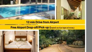 a collage of three pictures of a swimming pool at Ceylon Kingsmen Garden - Katunayake Airport Transit Hotels in Negombo