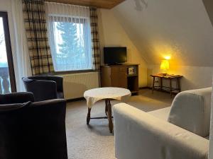 Μια τηλεόραση ή/και κέντρο ψυχαγωγίας στο Pension Mountain View Sauerland