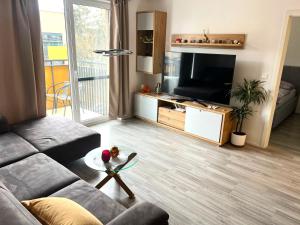 TV a/nebo společenská místnost v ubytování Moderné ubytovanie v Senici